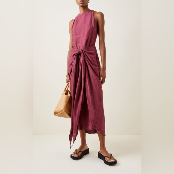 Bondi Born Lanai Eco Linen-Blend Wrap Tie Dress 🥀 - Picture 5 of 13